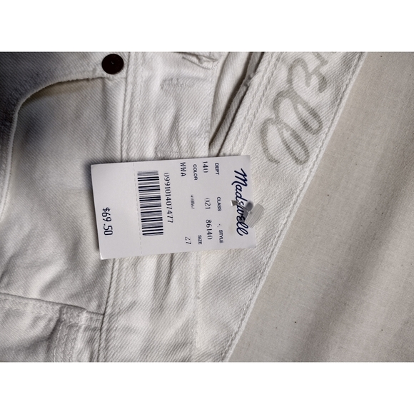 Madewell ankle zip crop white jeans size 27 - Picture 4 of 16
